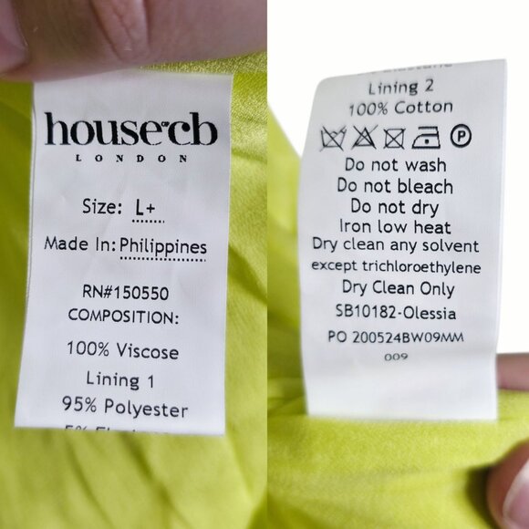 House of CB Olessia Acid Lime Backless Halter Maxi Dress Size L+ XL - Picture 10 of 13